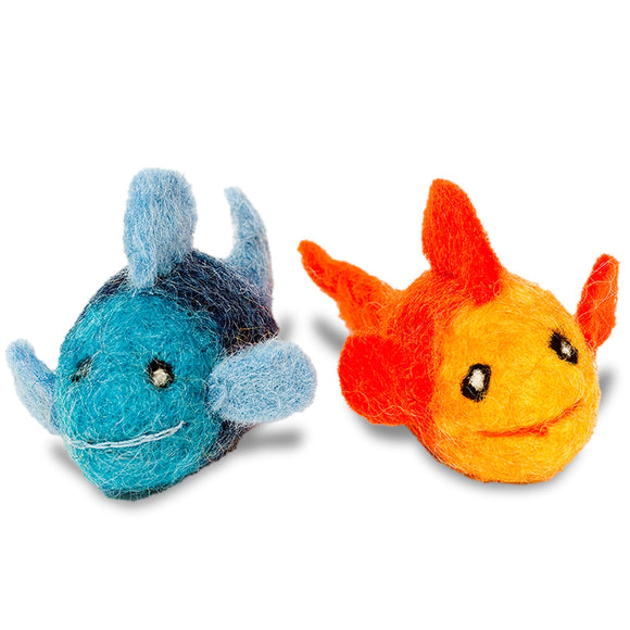 DDKC Fish Wool Cat Toy 2 Pack