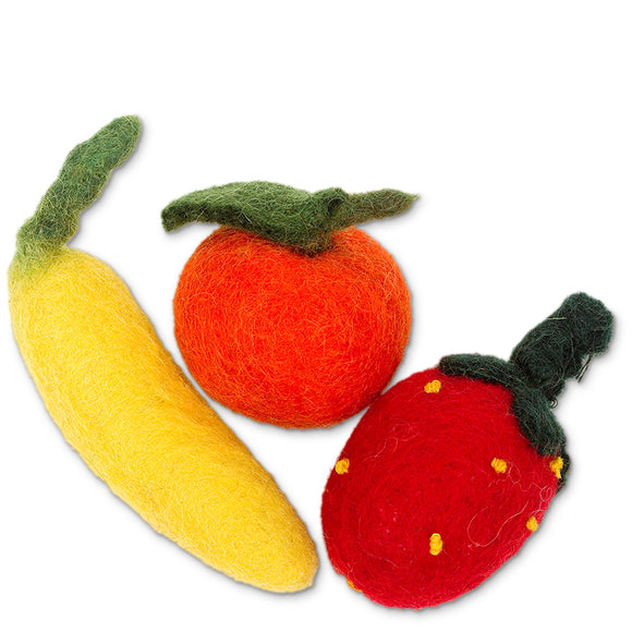 DDKC Fruit Wool Cat Toy 3 Pack
