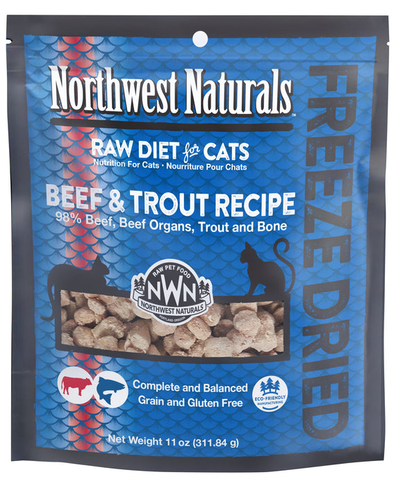 Northwest Naturals Cat Freeze Dried Nibbles Beef Trout 11oz