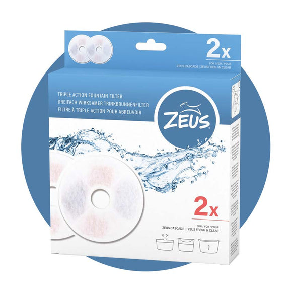 Zeus Water Fountain Filters 2 Pack