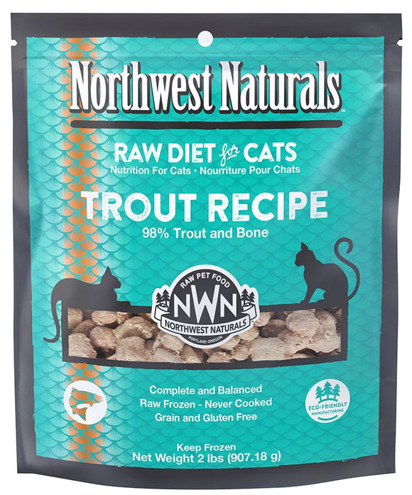Northwest Naturals Cat Frozen Raw Nibbles Trout 2lb