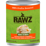 Rawz K9 Hunks In Broth Chicken Pumpkin & Green Mussel 10oz*