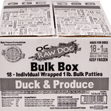 OC Raw Dog Duck Produce Patties