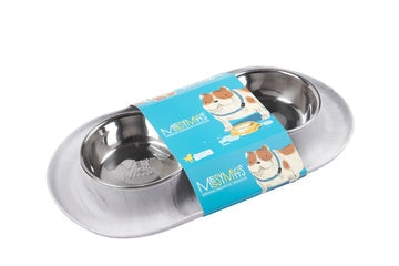 Messy Mutts Double Feeder Marble