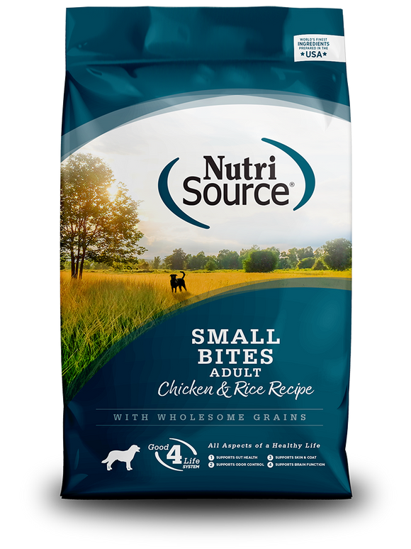 NutriSource Adult Chicken Rice Sm Bites