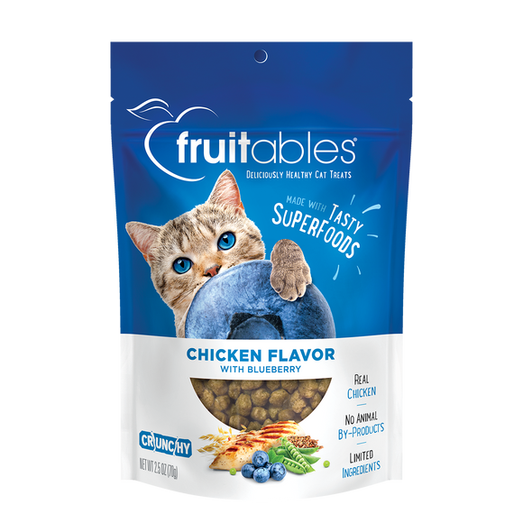 Fruitables Chicken Blueberry Crunchy Cat Treat 2.5oz
