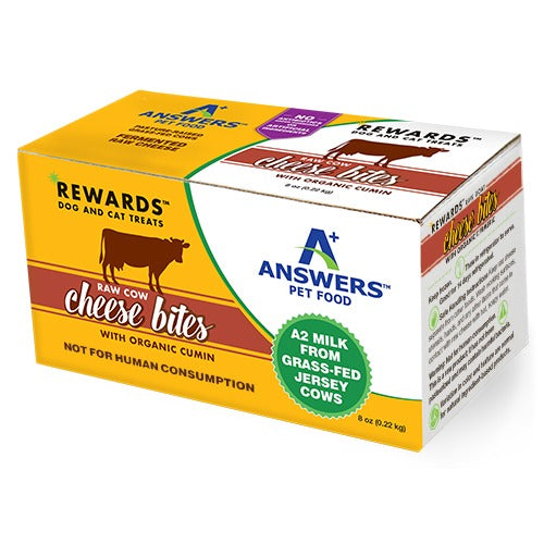 Answers Pet Food Raw Cow Cheese Tumeric & Black Pepper 8oz