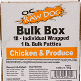 OC Raw Dog Chicken Produce Patties