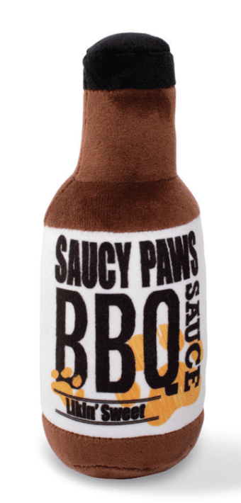 Fringe Saucy Paws BBQ Sauce Plush Dog Toy