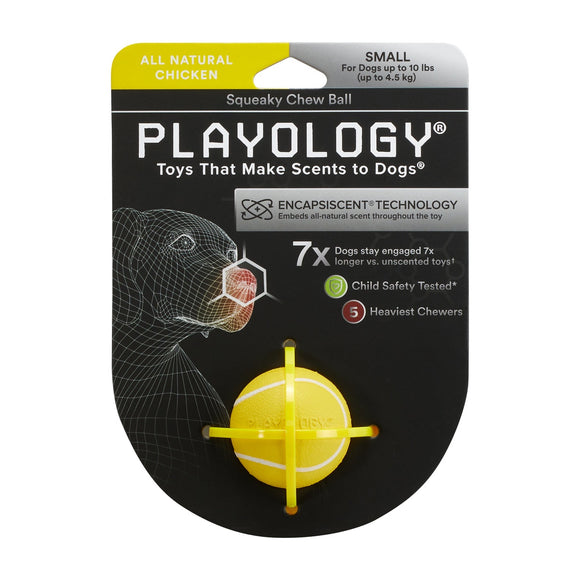 Playology Squeaky Chew Ball Chicken