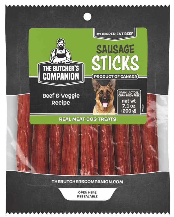 Butcher's Companion Dog Sausage Sticks Beef & Veg 7.1oz