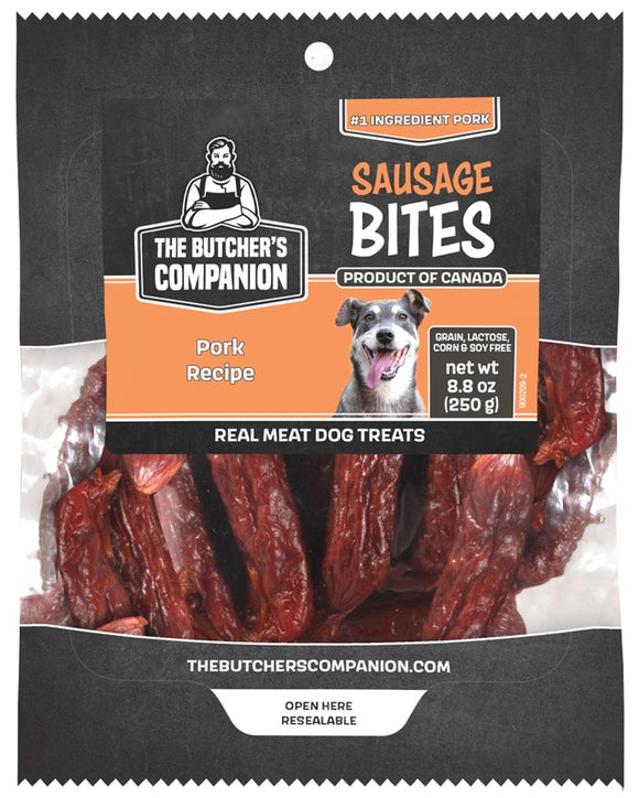 Butcher's Companion Dog Sausage Bites Pork 8.8oz