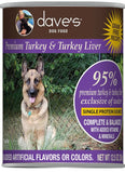 Dave's K9 Premium 95% Turkey & Turkey Liver 12.5oz