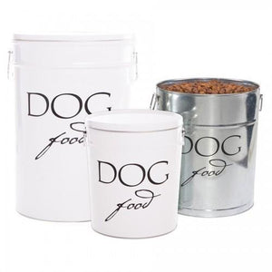 Harry Barker Classic Dog Food Storage Canister Silver