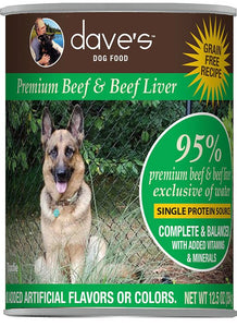Dave's K9 Premium 95% Beef & Beef Liver 12.5oz