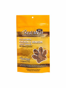 Real Meat Dog Jerky Chicken Venison 4oz