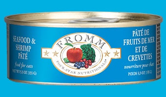 Fromm 4 Star Cat Cans Seafood Shrimp Pate 5.5oz