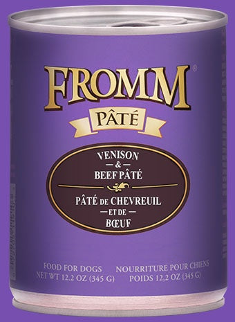 Fromm Gold K9 Cans Venison & Beef Pate 12.2z