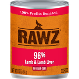 Rawz K9 Cans 96% Lamb & Liver 12.5oz