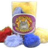 Amazing Cat 2" Real Fur Balls Asst Colors