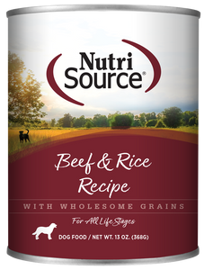 NutriSource K9 Beef Rice 13oz