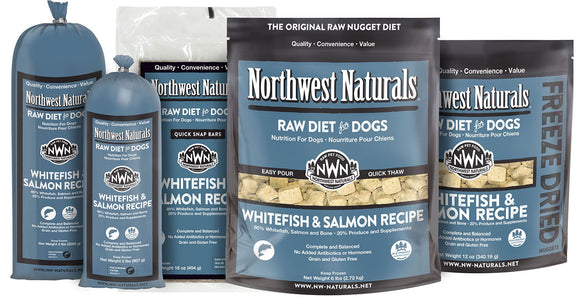 Northwest Naturals Frozen Raw Whitefish Salmon Bar