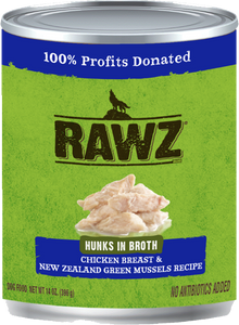 Rawz K9 Hunks In Broth Chicken & Green Mussel