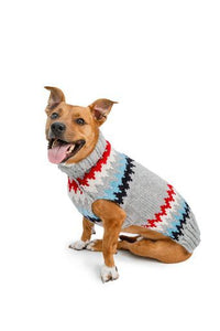 Chilly Dog Grey Chevron Stripe Sweater