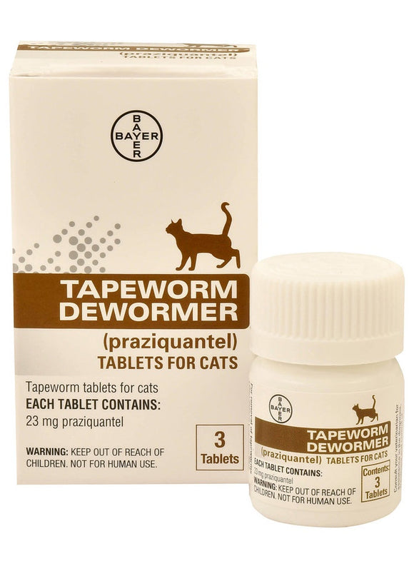 Bayer Tapeworm Dewormer Cat 3ct