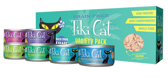 Tiki Cat Luau Queen Emma Variety Pack 12ct 2.8oz
