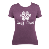 Dog Speak Dog Mom Tee Shirt Purple