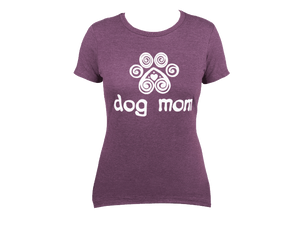 Dog Speak Dog Mom Tee Shirt Purple
