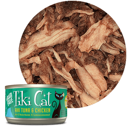 Tiki Cat Luau Ahi Tuna Chicken In Chicken Consomme  2.8z*