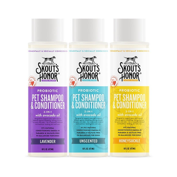 Skout's Honor Shampoo/Conditioner Honeysuckle 16oz