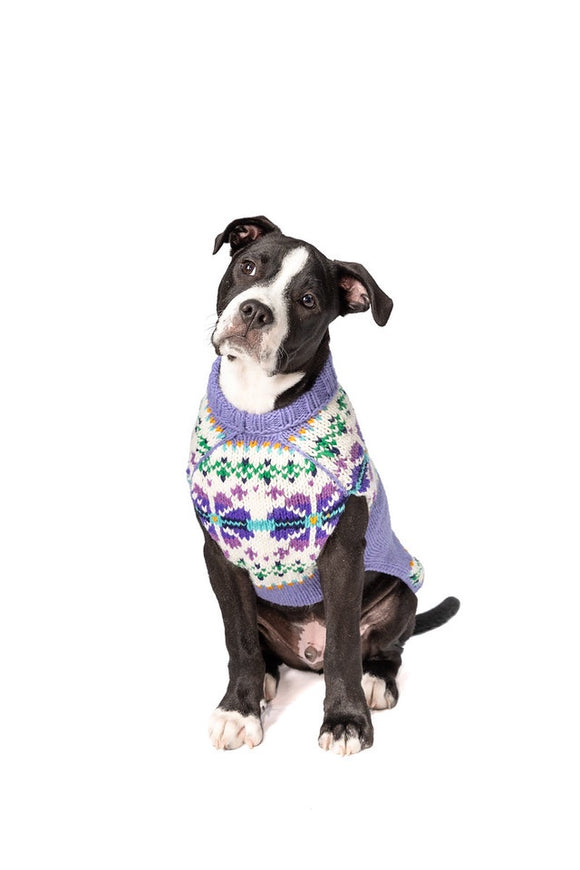 Chilly Dog Lavender Flowers Sweater