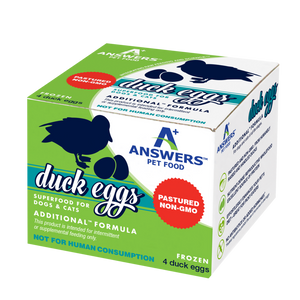 Answers Pet Food Non GMO Raw Duck Eggs 4ct