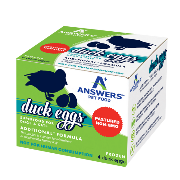 Answers Pet Food Non GMO Raw Duck Eggs 4ct