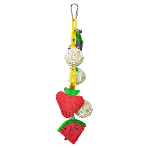 A&E Cages Happy Beaks Fruit & Vegetables on Chain Bird Toy
