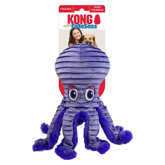 Kong Cuteseas Rufflez Dog Toy Octopus MD