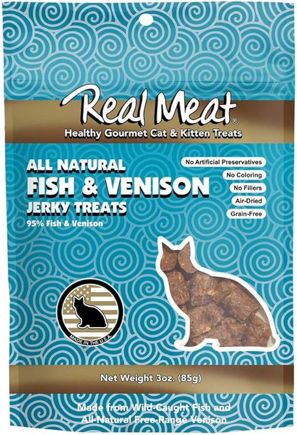 Real Meat Cat Treat Fish Venison 3oz