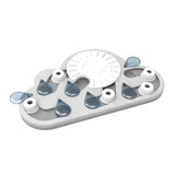 Interactive cat toy resembling a rainy day scene with pegs and rain drops, containing hidden treat compartments.