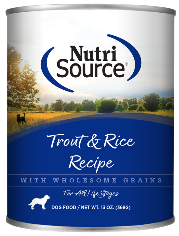 NutriSource K9 Trout Rice 13oz