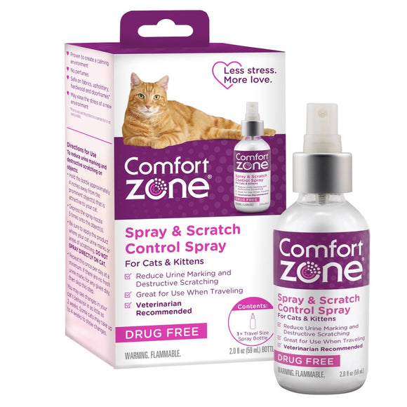 Comfort Zone Scratch Deterrent and Cat Calming Spray 2oz
