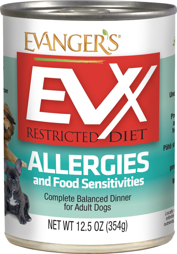 Evanger's EVx Restricted Diet Allergies and Food Sensitivities Wet Dog Food 12.5oz