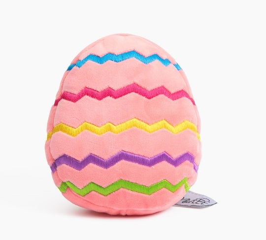 Midlee Easter Egg Plush Dog Toy Pink