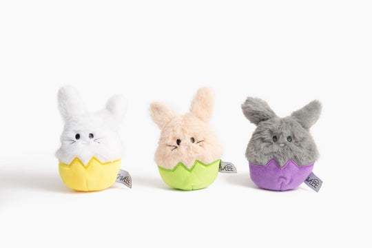Midlee Easter Bunny Egg Dog Toys 3 Pack