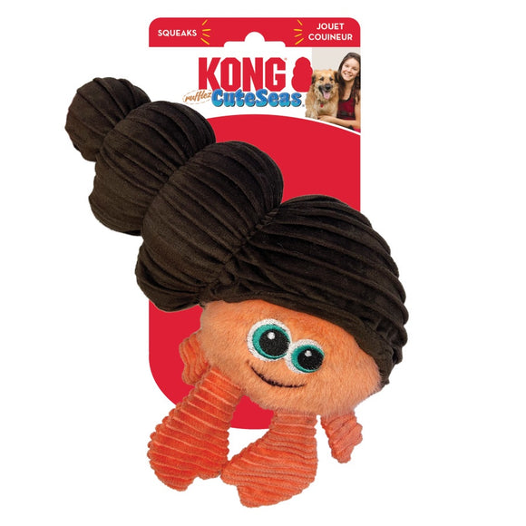 Kong Cuteseas Rufflez Dog Toy Hermit Crab SM/MD