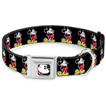 Buckle Down Collar Classic Mickey Mouse Face Black